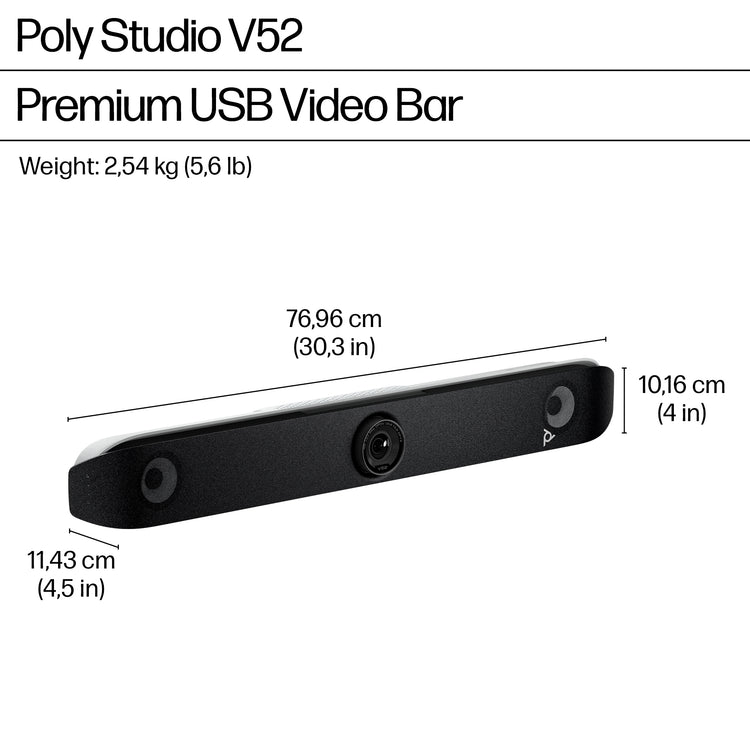 HPE HP Poly V52 White 3840 x 2160 pixels (A09D4AA#ABA) - Cartouches Certifiees