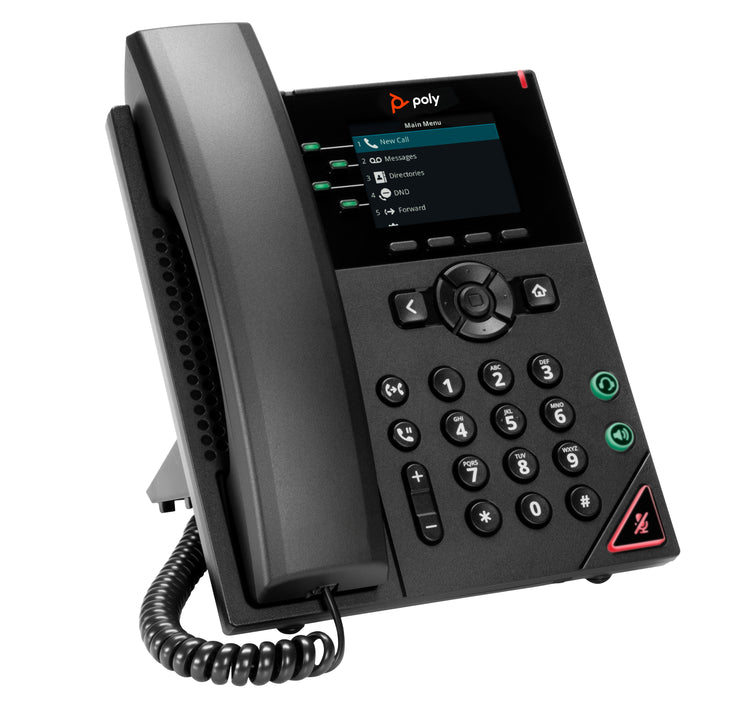 HPE HP Poly VVX 250 4-Line and PoE-enabled IP phone Black 4 lines LCD (89B62AA#AC3) - Cartouches Certifiees