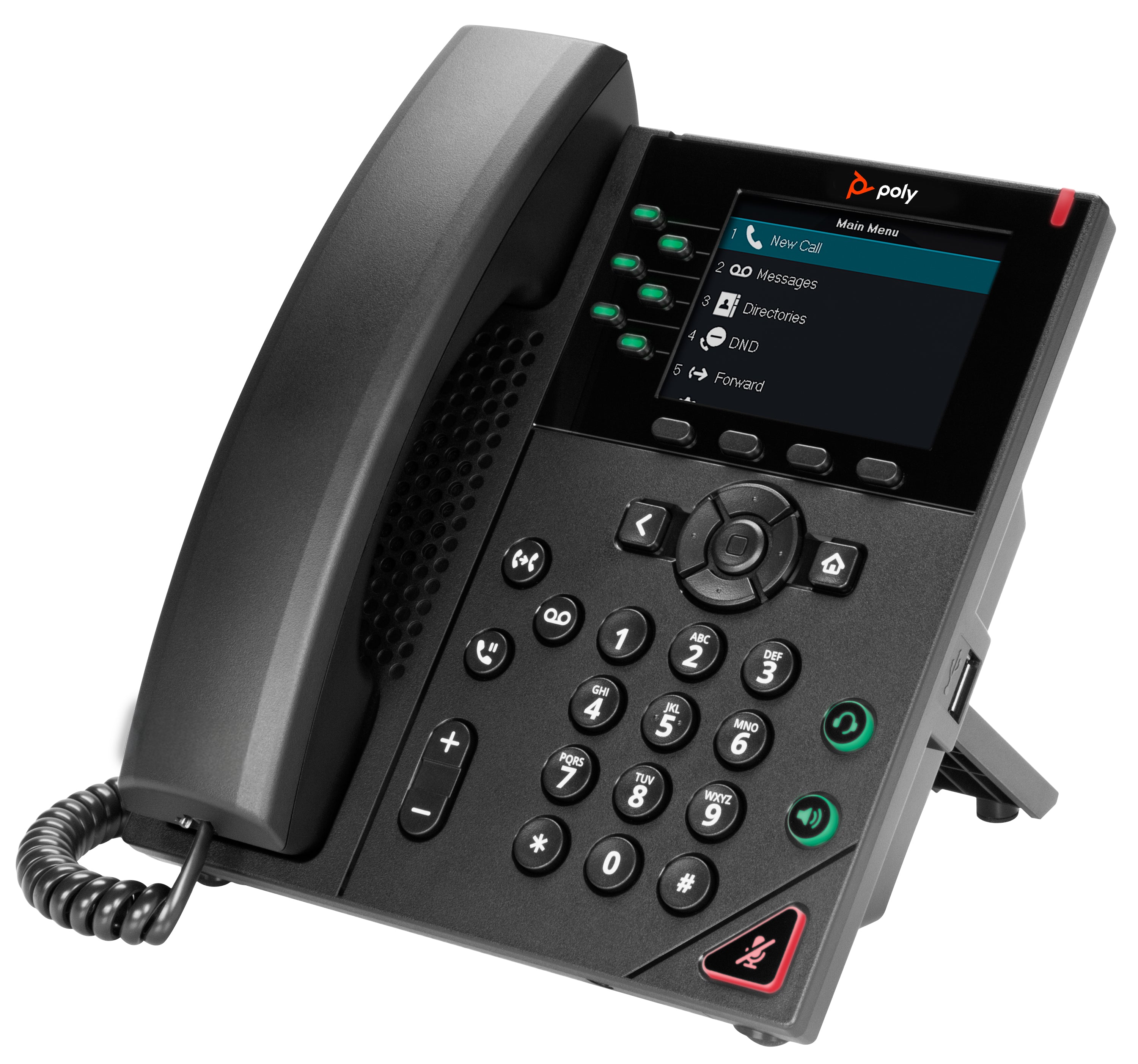 HPE HP Poly VVX 350 6-Line and PoE-enabled IP phone Black 6 lines LCD (89B68AA) - Cartouches Certifiees