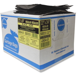 INTEPLAST GROUP Black 22" x 24" Regular Value Plus 500's Bags (265401) - Cartouches Certifiees
