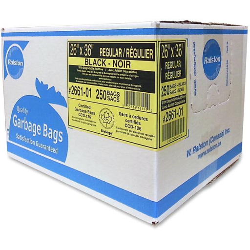INTEPLAST GROUP Black 26" x 36" Regular Value Plus 250's Bags (266101)