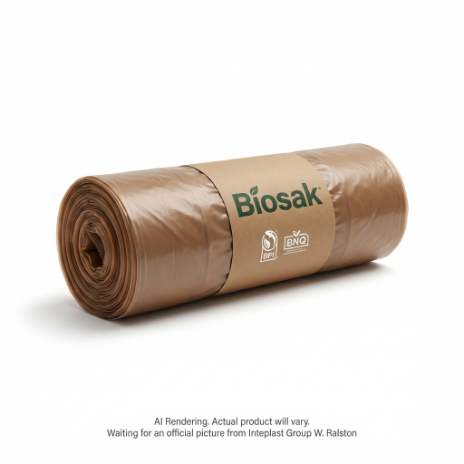 INTEPLAST GROUP Compostable Bags 30" X 33" Leaf &Yard Compostable/Jardin Brown - 10 Bags (051303B)