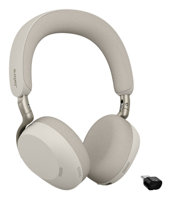 JABRA Evolve3 75 UC + Link 390c Headset Wireless Head-band Calls/Music USB Type-C Bluetooth Grey (37599-989-898) - Cartouches Certifiees