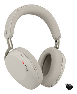 JABRA Evolve3 85 MS + Link 390c Headset Wireless Head-band Calls/Music USB Type-C Bluetooth Grey (38599-999-898) - Cartouches Certifiees