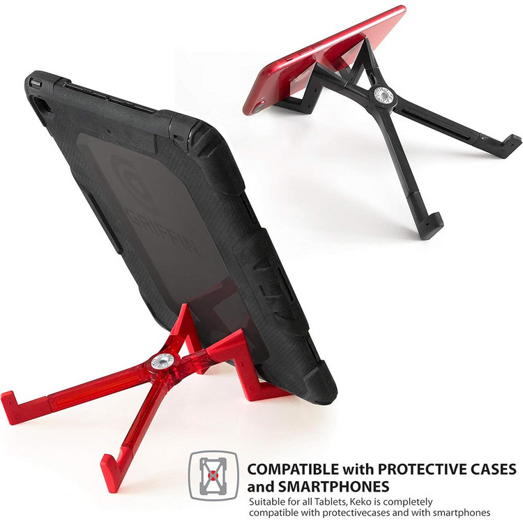 KEKO Universal Tablet Stand - Red (KT-R-U) - Cartouches Certifiees