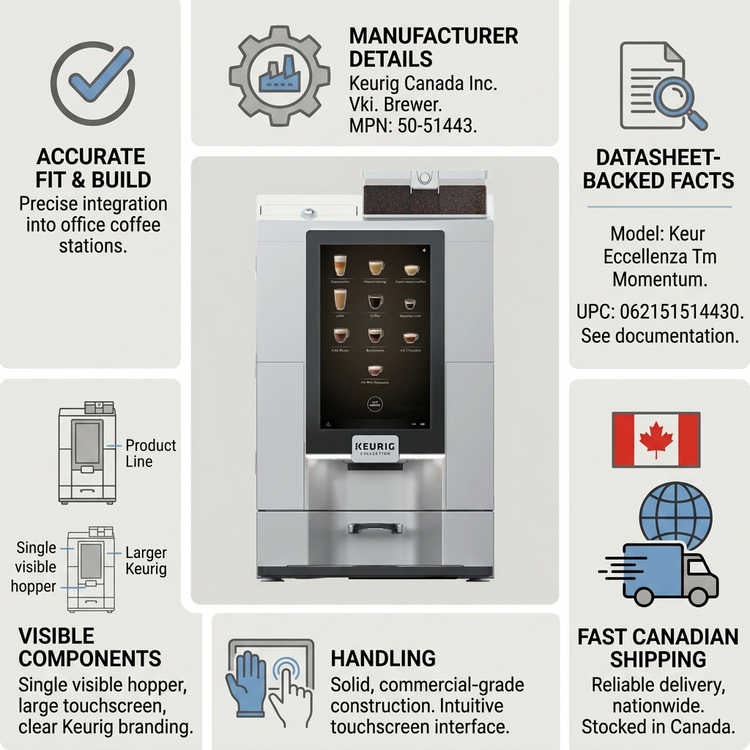KEURIG Coffee Brewer Eccellenza Momentum Touch - Cartouches Certifiees