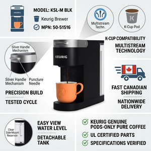 KEURIG Coffee Brewer K-Slim - Cartouches Certifiees
