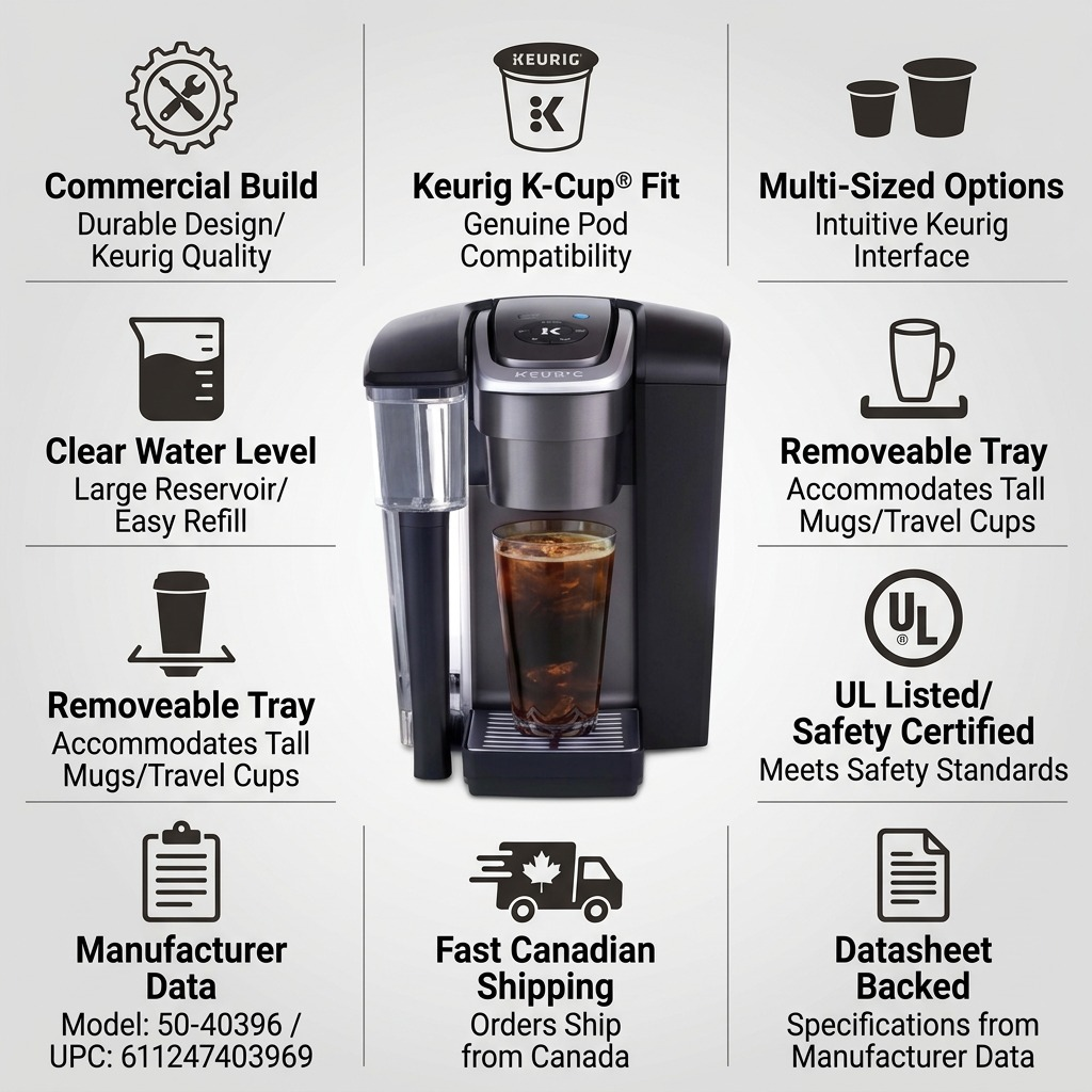 KEURIG Commercial Coffee Brewer K1550 - Cartouches Certifiees