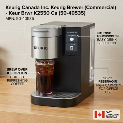 KEURIG Commercial Coffee Brewer K2550 - Cartouches Certifiees