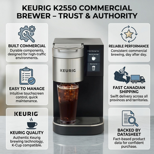 KEURIG Commercial Coffee Brewer K2550 - Cartouches Certifiees