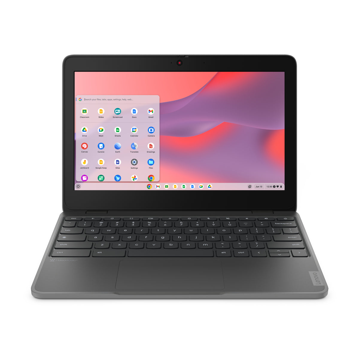 LENOVO 100e Chromebook Gen 4 (Intel) Intel® N N100 29,5 cm (11.6") Touchscreen HD 8 GB LPDDR5-SDRAM 64 GB eMMC Wi-Fi 6 (802.11ax) ChromeOS Grey English (83G80001US) - Cartouches Certifiees