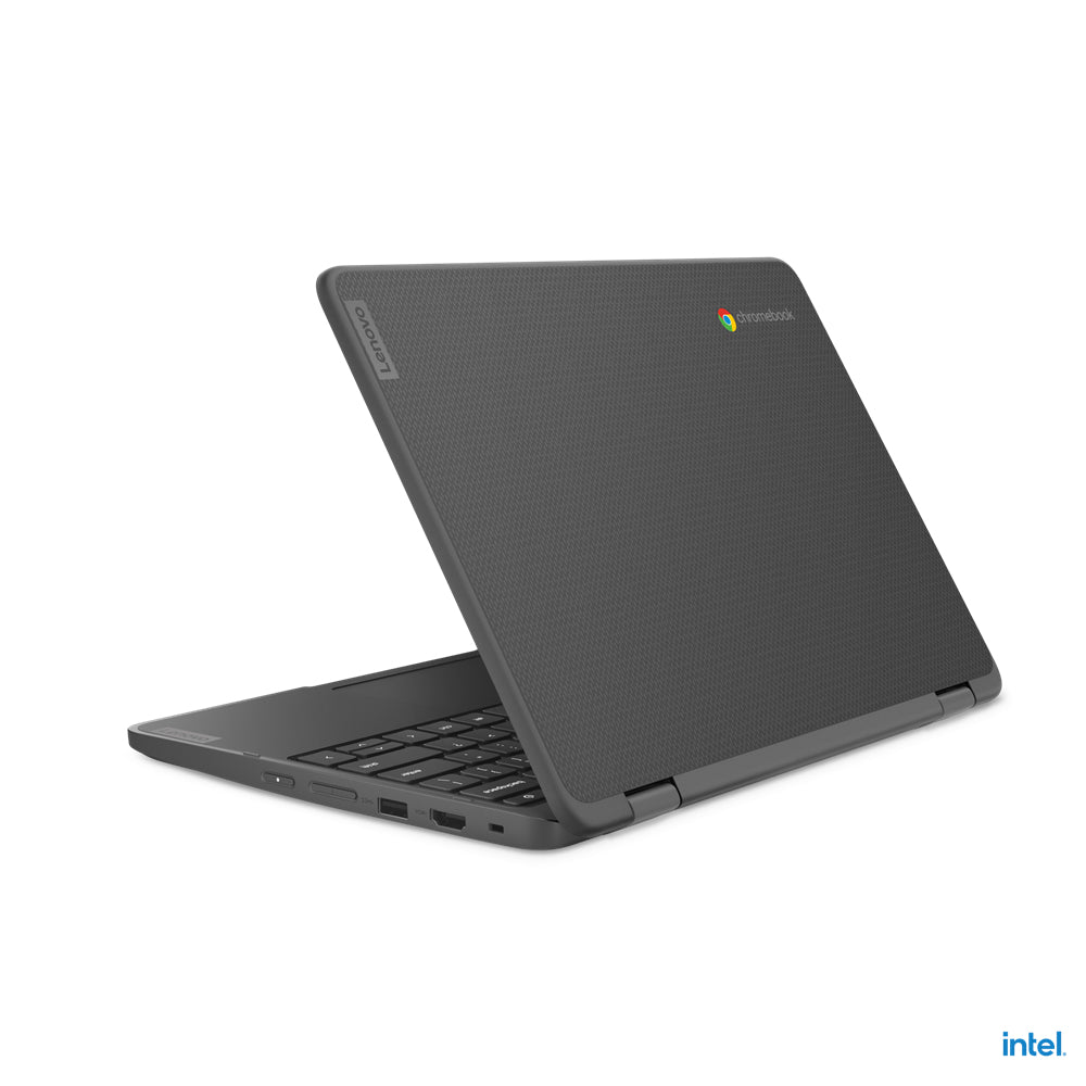 LENOVO 500e Yoga Chromebook Gen 4 Intel® N N100 31 cm (12.2") Touchscreen WUXGA 4 GB LPDDR5-SDRAM 32 GB eMMC Wi-Fi 6E (802.11ax) ChromeOS Grey QWERTY US English (82W4000AUS) - Cartouches Certifiees