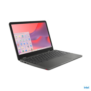 LENOVO 500e Yoga Chromebook Gen 4 Intel® N N100 31 cm (12.2") Touchscreen WUXGA 4 GB LPDDR5-SDRAM 32 GB eMMC Wi-Fi 6E (802.11ax) ChromeOS Grey QWERTY US English (82W4000AUS) - Cartouches Certifiees