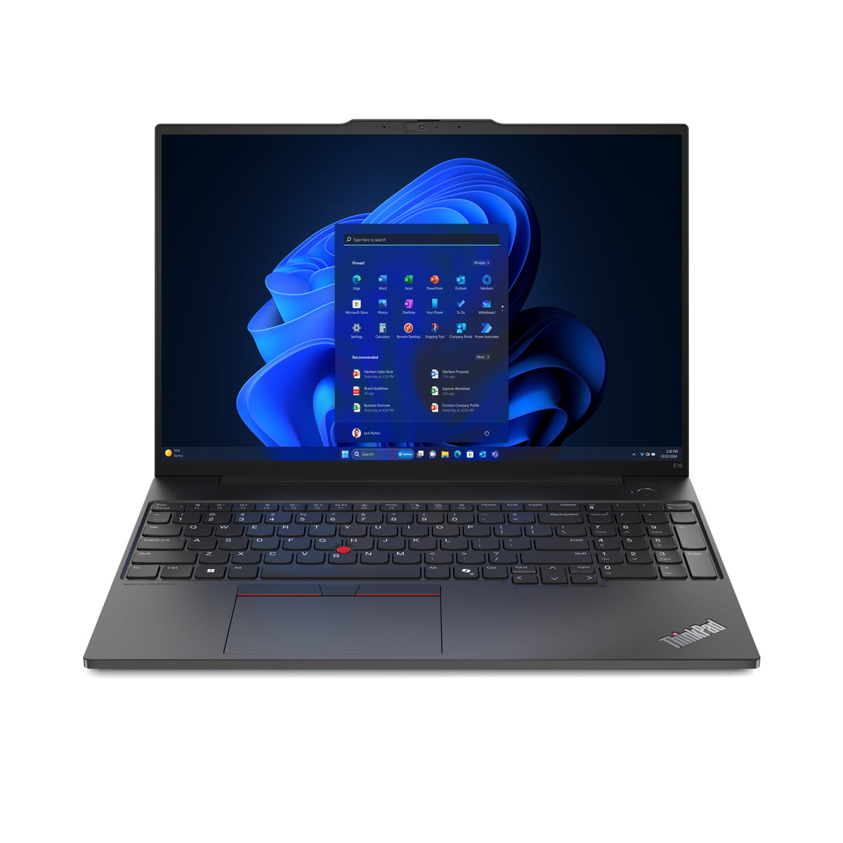 LENOVO ThinkPad E16 Gen 2 (AMD) AMD Ryzen™ 5 7535U Laptop 40,6 cm (16") WUXGA 8 GB DDR5-SDRAM 256 GB SSD Wi-Fi 6E (802.11ax) Windows 11 Pro Black English (21M5000HUS) - Cartouches Certifiees
