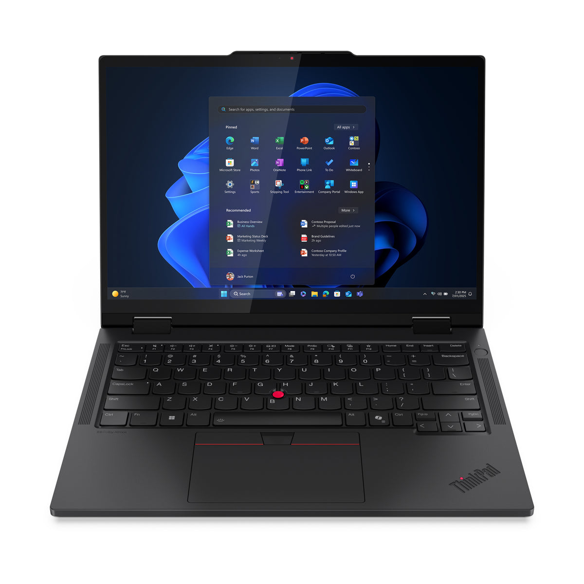LENOVO ThinkPad T14s 2-in-1 Gen 1 Intel Core Ultra 7 255U Hybrid (2-in-1) 35,6 cm (14") Touchscreen WUXGA 16 GB LPDDR5x-SDRAM 512 GB SSD Wi-Fi 7 (802.11be) Windows 11 Pro Black (21R30011US) - Cartouches Certifiees
