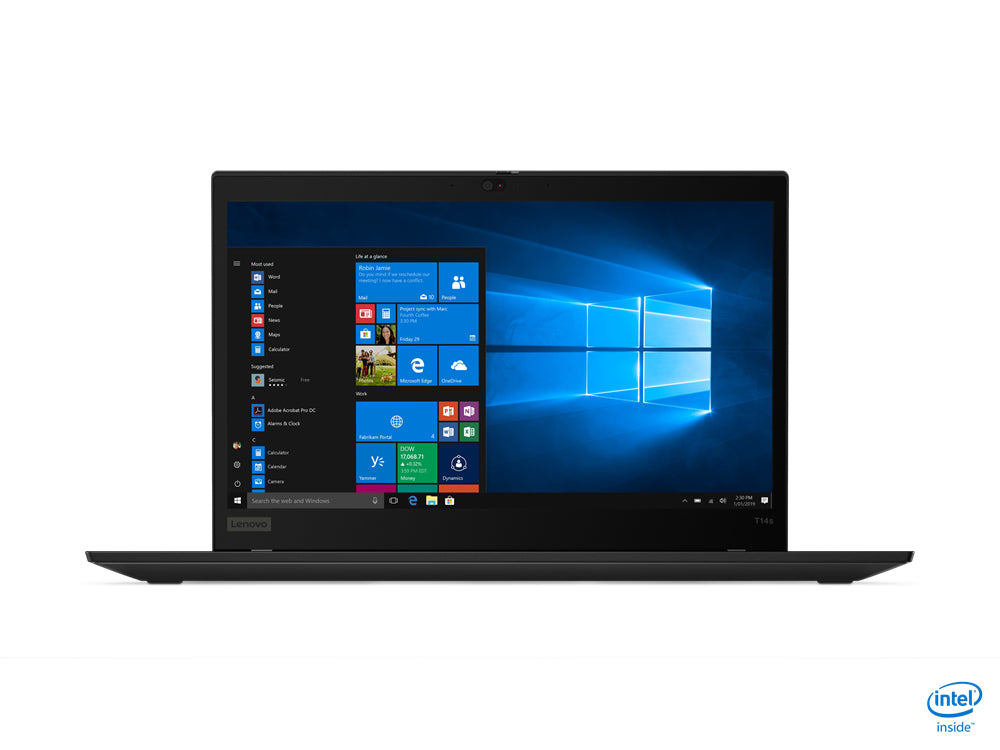 LENOVO ThinkPad T14s Gen 1 (Intel) Intel® Core™ i5 i5-10310U Laptop 35,6 cm (14") Full HD 8 GB DDR4-SDRAM 256 GB SSD Wi-Fi 6 (802.11ax) Windows 10 Pro Black French (20T00025CA) - Cartouches Certifiees