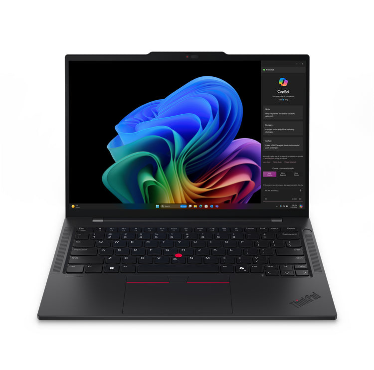 LENOVO ThinkPad T14s Gen 6 (Snapdragon) Copilot+ PC X1P-42-100 Laptop 35,6 cm (14") WUXGA 16 GB LPDDR5x-SDRAM 512 GB SSD Wi-Fi 7 (802.11be) Windows 11 Pro Black (21N1002DUS) - Cartouches Certifiees