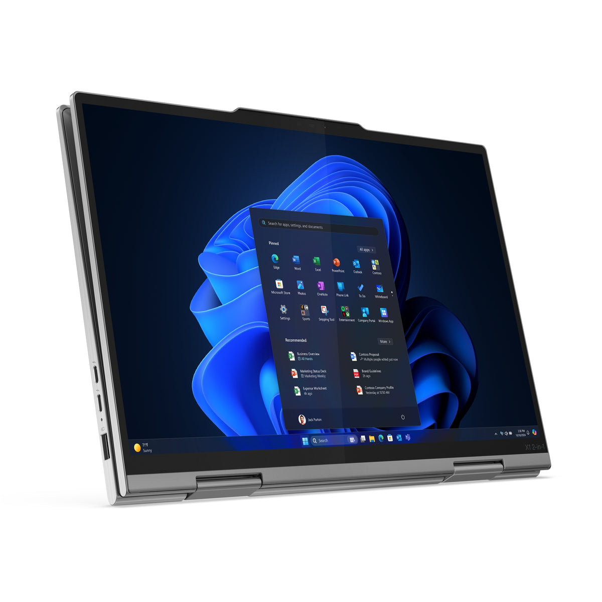 LENOVO ThinkPad X1 2-in-1 Gen 10 Aura Edition Intel Core Ultra 7 265U Hybrid (2-in-1) 35,6 cm (14") Touchscreen 2.8K 32 GB 512 GB SSD Wi-Fi 6E (802.11ax) Windows 11 Pro Grey French (21Q000D7CA) - Cartouches Certifiees