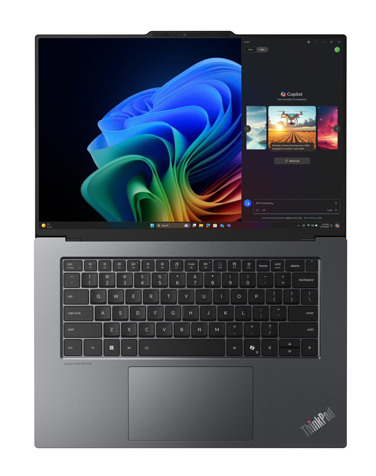 LENOVO ThinkPad X9-15 Gen 1 Copilot+ PC Intel Core Ultra 7 258V Laptop 38,9 cm (15.3") Touchscreen 2.8K 32 GB LPDDR5x-SDRAM 1 TB SSD Wi-Fi 7 (802.11be) Windows 11 Pro Grey French (21Q60027CA) - Cartouches Certifiees