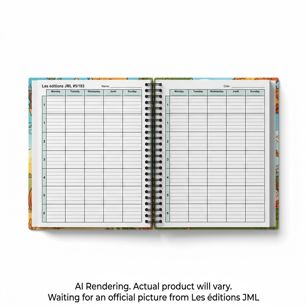 LES ÉDITIONS JML Teacher planner 2026-2027, Weekly plan book 5 periods (#5/193) - Cartouches Certifiees