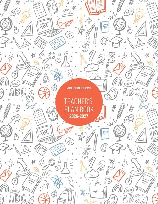 LES ÉDITIONS JML Teacher planner 2026-2027, Weekly plan book 5 periods (#5/193) - Cartouches Certifiees