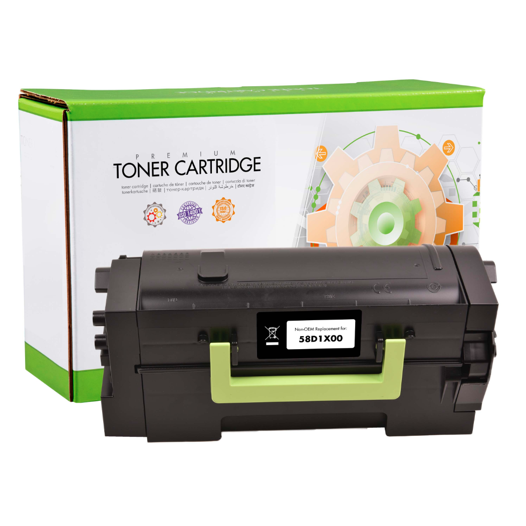 LEXMARK 58D1X00 Black Compliant Toner Cartridge - Cartouches Certifiées