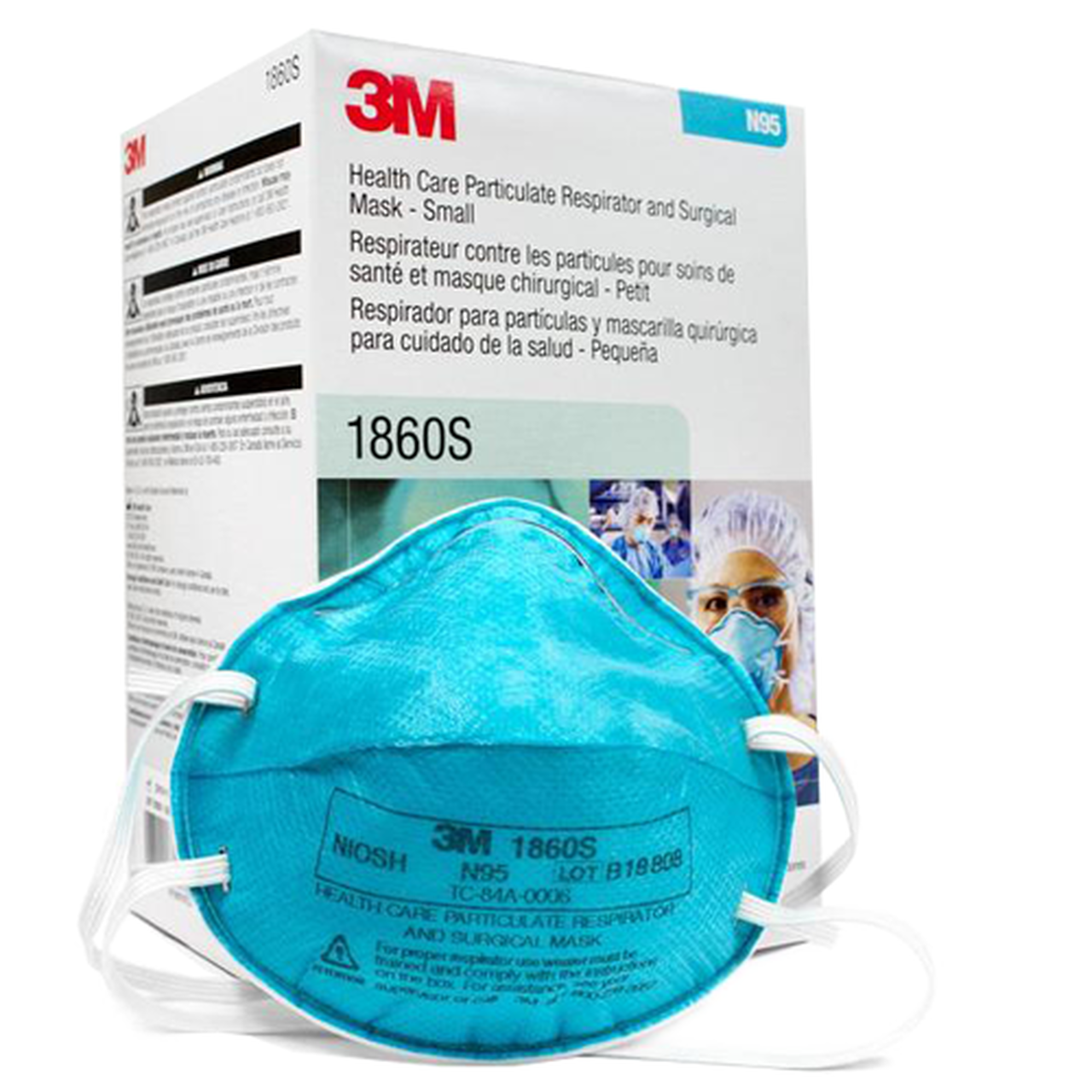 N95-1860S 3M Masks Pack of 20, Size: Small - Stopgerms