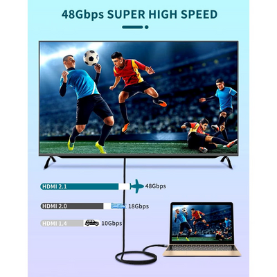 MLINK HDMI® 2.1 Braided Cable 8K Ultra HD 48Gbps HDR 3D - 2m (6.6') (96563) - Cartouches Certifiees