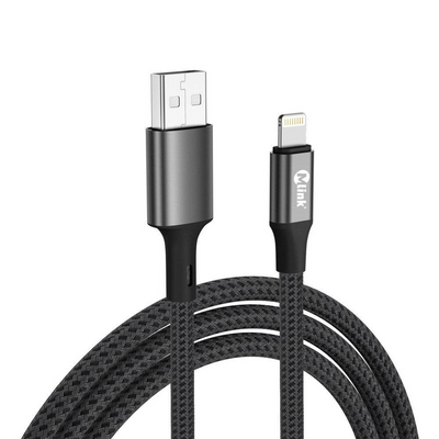 MLINK Lightning to USB Braided Fast Charging Cable PD20W 5V/2.4A - 1m (3.3') (96505) - Cartouches Certifiees