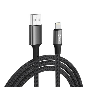 MLINK Lightning to USB Braided Fast Charging Cable PD20W 5V/2.4A - 3m (10') (96507) - Cartouches Certifiees