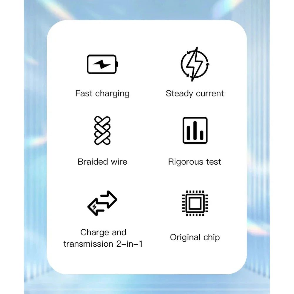 MLINK Lightning to USB Braided Fast Charging Cable PD20W 5V/2.4A - 3m (10') (96507) - Cartouches Certifiees