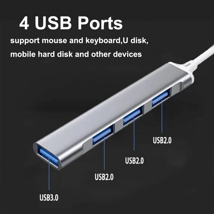 MLINK USB 3.0 4-in-1 Aluminum Hub (96572) - Cartouches Certifiees