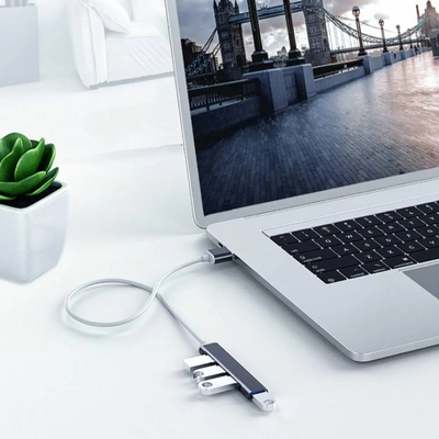 MLINK USB 3.0 4-in-1 Aluminum Hub (96572) - Cartouches Certifiees