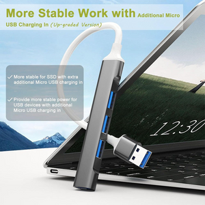 MLINK USB 3.0 4-in-1 Aluminum Hub (96572) - Cartouches Certifiees