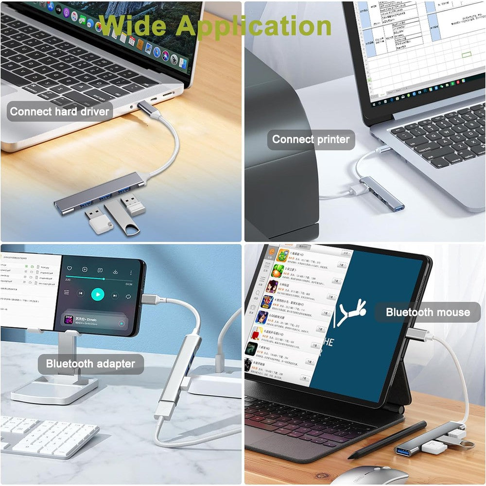 MLINK USB 3.0 4-in-1 Aluminum Hub (96572) - Cartouches Certifiees