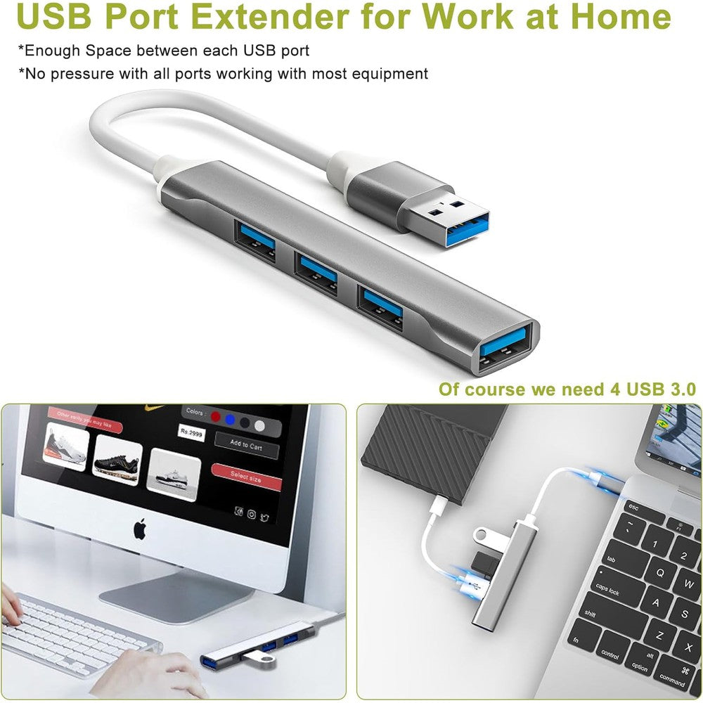 MLINK USB 3.0 4-in-1 Aluminum Hub (96572) - Cartouches Certifiees