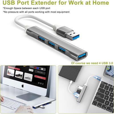 MLINK USB 3.0 4-in-1 Aluminum Hub (96572) - Cartouches Certifiees