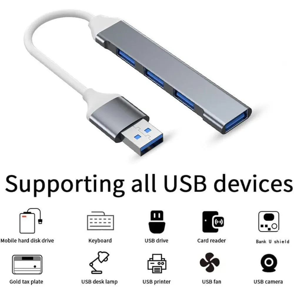 MLINK USB 3.0 4-in-1 Aluminum Hub (96572) - Cartouches Certifiees