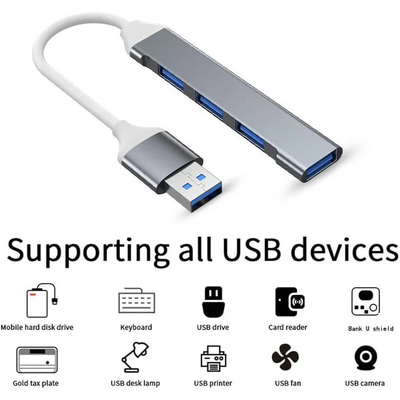 MLINK USB 3.0 4-in-1 Aluminum Hub (96572) - Cartouches Certifiees