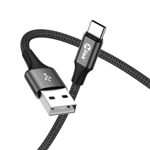 MLINK USB-A to USB-C Braided Fast Charging Cable PD20W 5V/2.4A - 2m (6.6') (96503) - Cartouches Certifiees