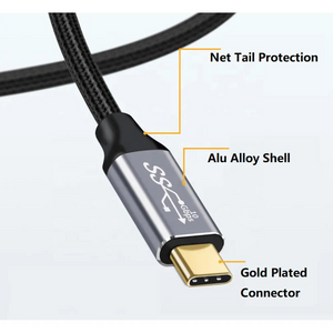 MLINK USB-C 3.1 Braided Extension Cable PD100 10Gbps 20V/5A - 3m (10') (96512) - Cartouches Certifiees