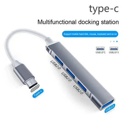 MLINK USB-C 4-in-1 Aluminum Hub (96571) - Cartouches Certifiees