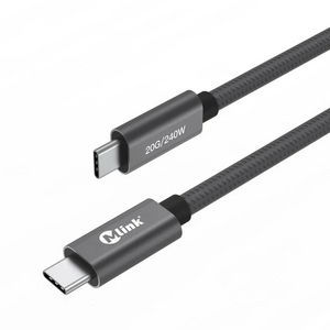 MLINK USB-C Braided High-Speed Transfer Cable PD240W 20Gbps - 1m (3.3') (96587) - Cartouches Certifiees