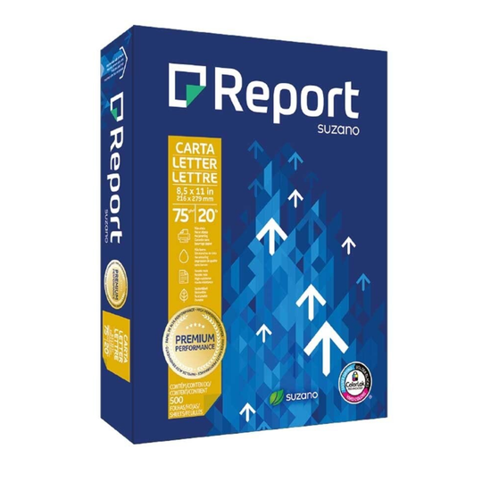 Paper Report Suzano 8.5 x 11 (Letter Size) 500 sheets 20LB/98