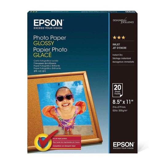 EPSON S041141 (8,5in x 11in) Original Glossy Photo Paper