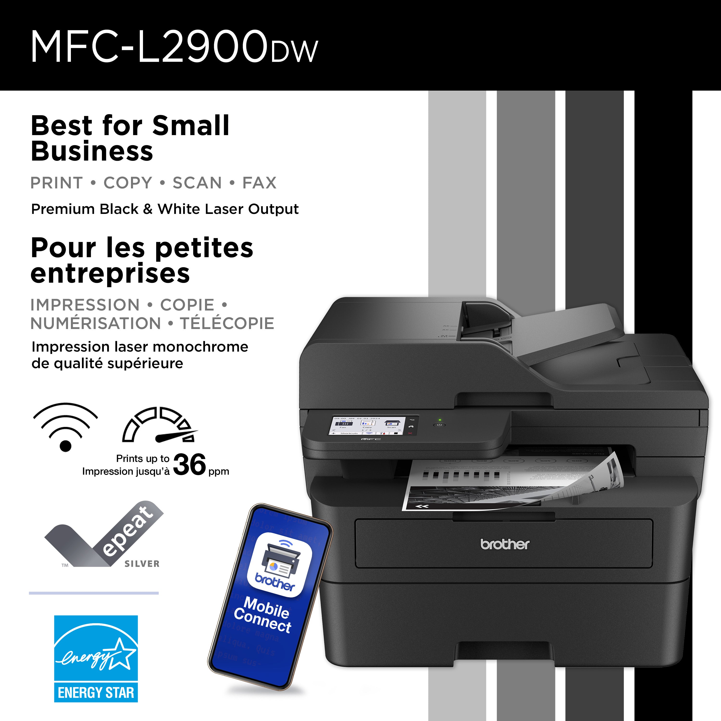 Printer BROTHER MFC-L2900DW (MFCL2900DW) - Cartouches Certifiees