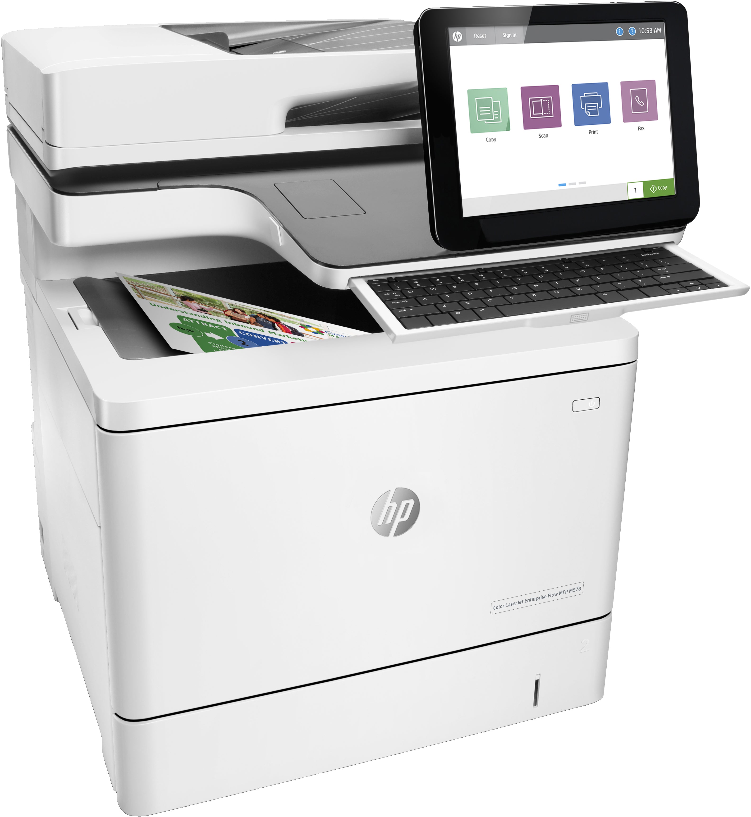 Printer HP Color LaserJet Enterprise Flow MFP M578c (7ZU87A) - Cartouches Certifiees