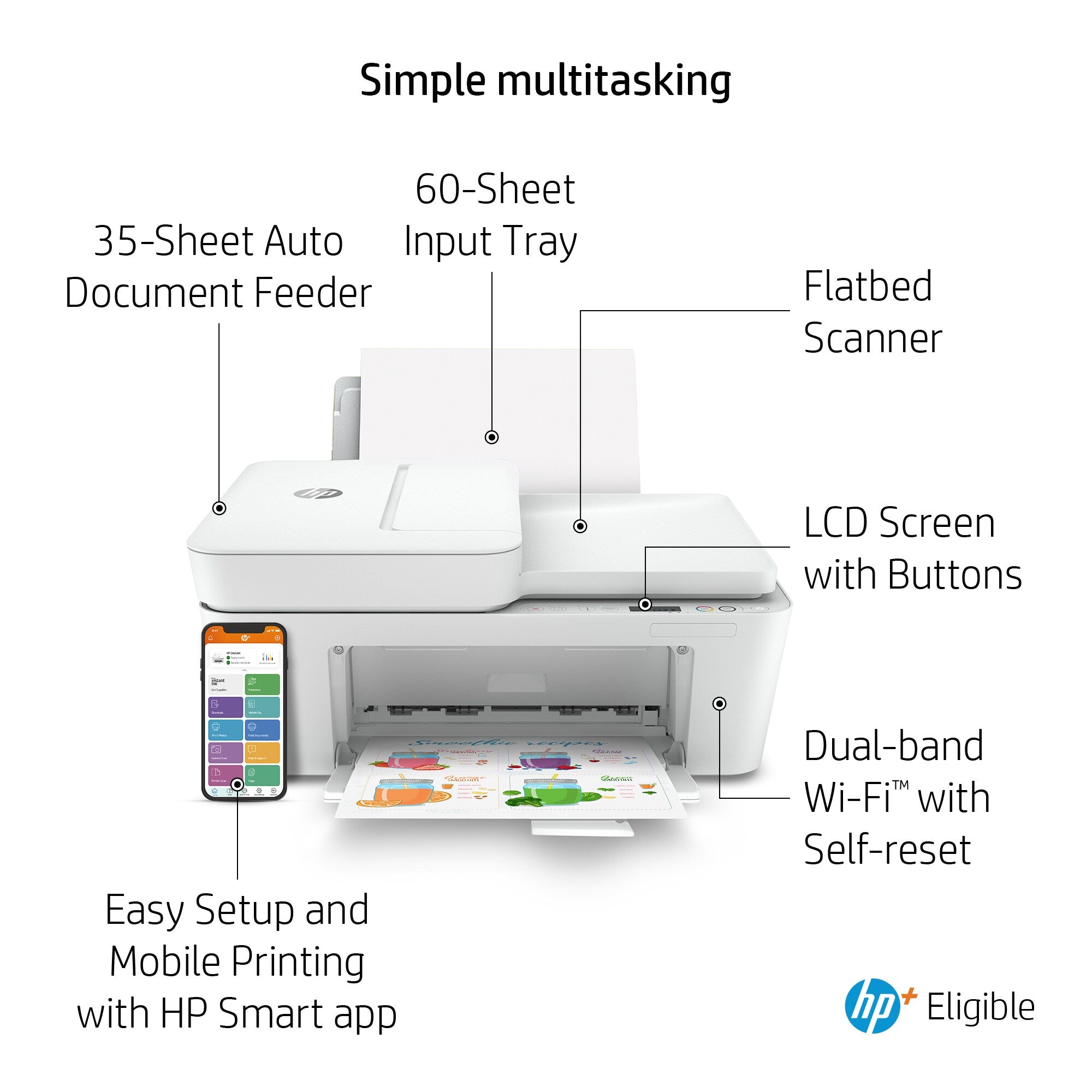 Printer HP DeskJet 4132e (2A9T7A) - Cartouches Certifiees