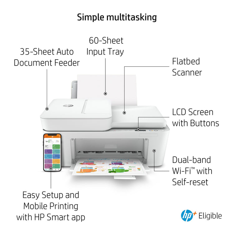 Printer HP DeskJet 4132e (2A9T7A) - Cartouches Certifiees