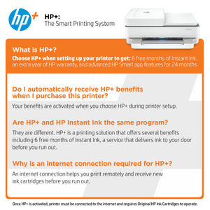 Printer HP ENVY 6455e OPEN BOX - Cartouches Certifiees